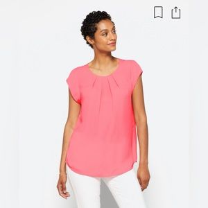 41 Hawthorne Lexie Pleat Front Blouse Size Large